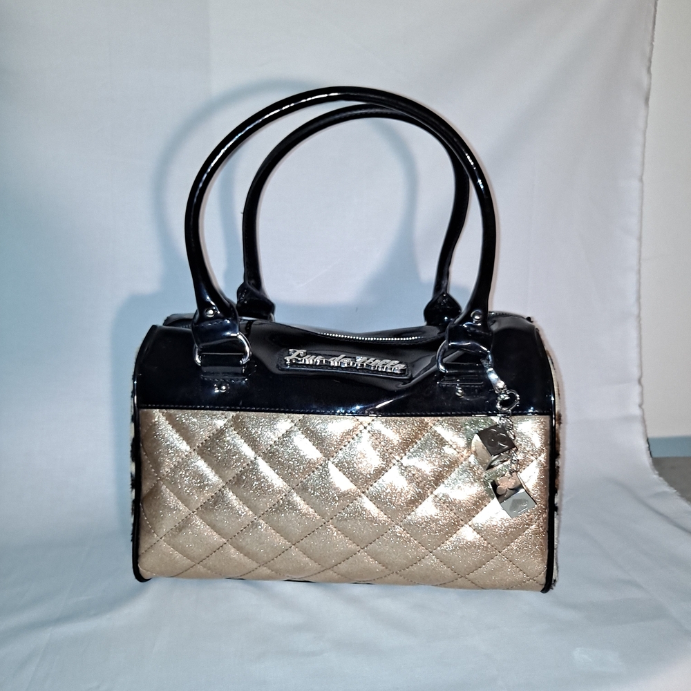 Lux De Ville Mini Atomic Tote Leopard And Champagne Sparkle